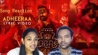 Cobra - Adheeraa Lyric Song Reaction | Chiyaan Vikram | @A. R. Rahman  | Ajay Gnanamuthu |