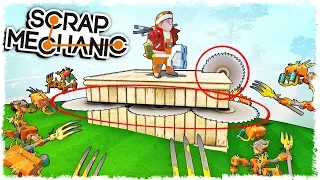 ЗАБОР С ПИЛАМИ В SCRAP MECHANIC: SURVIVAL!!!