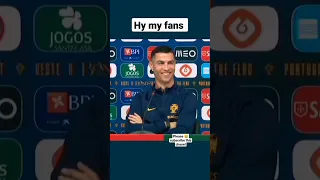 Ronaldo smile at press conference 🙈🙈🤣#shorts #subscribe