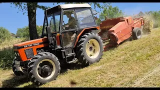 Zetor 6245 - Baliranje po stranama *BLAGO uskijavanje* (Welger AP 53)