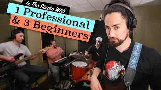 1 Professional & 3 Beginners Go To a Recording Studio