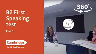 B2 First Speaking test - Part 1 | Cambridge English