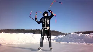 PoiSinFire Ice Skating practice Skeleton Chux Just like fire 2018