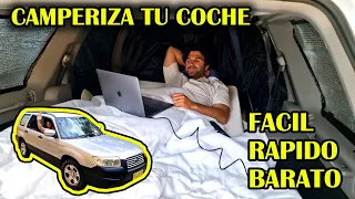 Camperizar el  coche para dormir  - FACIL, RAPIDO, BARATO