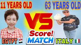 Score match ! 11 YEARS OLD vs 63 YEARS OLD PLAYER 😱 Amazing challenge ⚽️