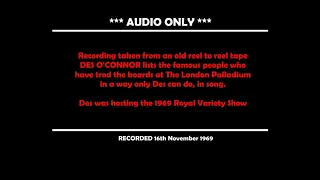 Des O' Connor Royal Variety 10-11-69 (recorded 16-11-69)