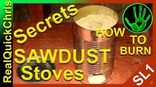 The Secret  of how to burn sawdust with a sawdust stove