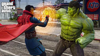 GTA 5 - Doctor Strange VS Hulk | Epic Superheroes Battles !