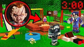 NIE ZAGLĄDAJ NA TEN PLAC ZABAW O 3:00! SPOTKASZ LALECZKĘ CHUCKY W MINECRAFT!