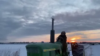 John Deere 4020 Diesel Cold start (-15 °C)