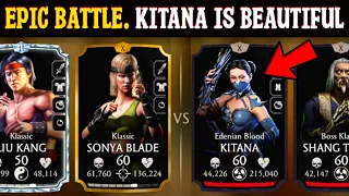 MK Mobile. Edenian Blood Kitana is ABSOLUTELY BEAUTIFUL! But Klassic Sonya is STRONGER!