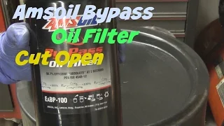 Amsoil Ea BP 100 Bypass Oil Filter Cut Open and Inspected