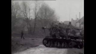 Captured French tanks converted into German self-propelled guns on manoeuvres, November 1943