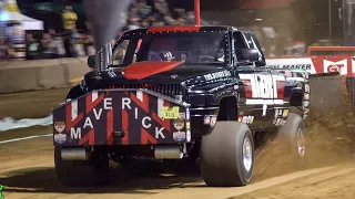 Truck Pull 2022: Super Stock Diesels: Elkhart County Fair Pull. Pro Pulling League