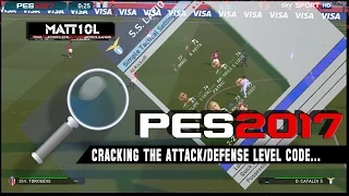 PES 2017 | CRACKING THE ATTACK/DEFENSE LEVEL CODE...