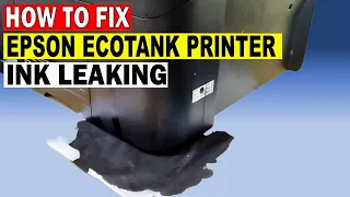 HOW TO FIX EPSON ECO TANK PRINTER LEAKING INK FROM THE BOTTOM | CLEAN THE WASTE INK PAD