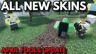 ALL NEW SKINS SHOWCASE | APRIL FOOLS UPDATE | ROBLOX Tower Defense Simulator