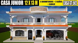 ✅Diseño de casa 12 x 13 | como construir una casa estilo guatemalteco | Recorrido Virtual GT 2023