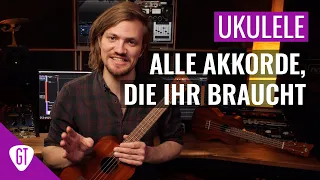 Ukulele - Alle wichtigen Akkorde (CAGED System) | Ukulelen Tutorial Deutsch