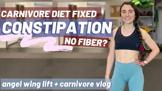 CONSTIPATION ON CARNIVORE DIET | Fixing Digestion with No Fiber | ANGEL WING WORKOUT