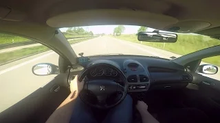 Peugeot 206 1.4 Autobahn POV (0-170km/h Top speed) ✔