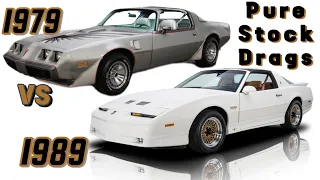 Firebird Shootout - '89 Turbo Trans Am vs '79 Trans am🚦Pure Stock Drags