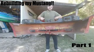 Rebuilding my 1994 Mustang GT Part 1: Front Bumper Removal