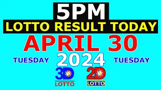 Lotto Result Today 5pm April 30 2024 (PCSO)