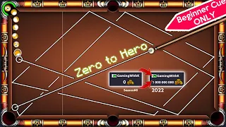 8 Ball Pool - Fabulastic Trickshot || Zero to 1 Billion Season 6 Beginner Cue only - || GamingWithK