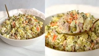 Creamiest Potato Salad — Salad Olivier aka Russian Salad #shorts