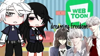 My favorite couple in webtoon react to each other|dreaming freedom|part 3|🇲🇨🇬🇧