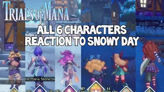 All 6 Characters Reaction to Snowy Day - Trials of Mana Remake 2020 (Japanese Voice) Funny Moments