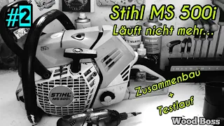 Stihl MS 500i springt nicht mehr an!! Säge zusammenbauen, Testlauf, Polrad Instandsetzen