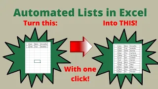 Master Automated Lists in Excel in 3 Minutes!