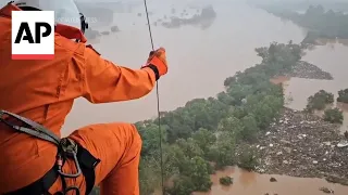 People rescued from rooftops in flood-stricken Brazilian state of Rio Grande do Sul