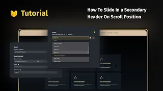 HOW TO [03] Slide In a Secondary Header On Scroll Position with Bricksforge