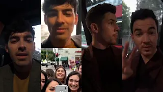 Jonas Brothers live stream on their way to the premiere of 'Chasing Happiness' in L.A.