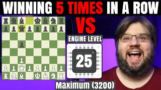 BEATING Chess.com's Maximum (3200) Level 25 AI 5 TIMES IN A ROW!