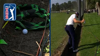 Justin Thomas calls BANK off driving range fence | Genesis | 2024