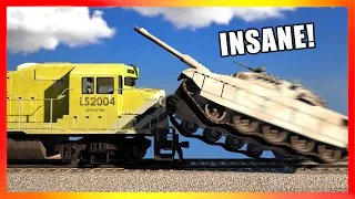 TANK vs. TRAIN COLLISION in GTA Games! (GTA 3 → GTA 5)