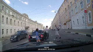 Woman Driver Runs Over Cyclist || ViralHog