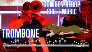 Bad Dog No Biscuits - Cowboy Bebop LIVE, Sheet Music for TROMBONE!