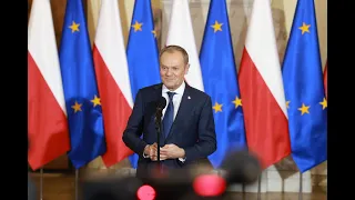 Premier Donald Tusk - podczas konferencji prasowej po posiedzeniu Rady Ministrów