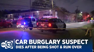 Car burglary suspect dies after being shot and run over in SW Houston