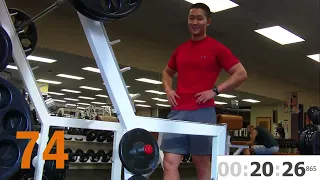 225lb SQUAT 102 Reps - CHALLENGE - Response to Jeff Seid 100 Reps at 225lbs Challenge