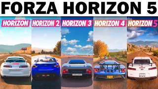 Forza Horizon | Forza Horizon 5 VS Forza Horizon 1,2,3,4 Sound Comparison!!!