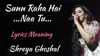 SUNN RAHA HAI NA TU LYRICS MEANING