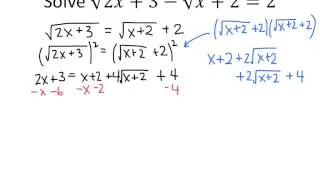 Example: Solving a Radical Equation (Square Twice)