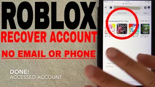 ✅  How To Recover Roblox Account No Email or Phone From Start To Finish 🔴