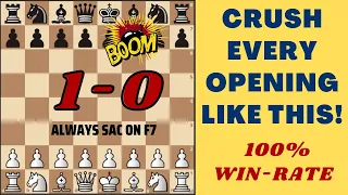 Win Chess Easily! By Sacrificing on f7 | Traps Included. Pt1